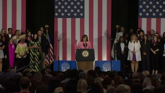 ‘How dare they?’: Kamala Harris condemns abortion bans one year after Roe fell