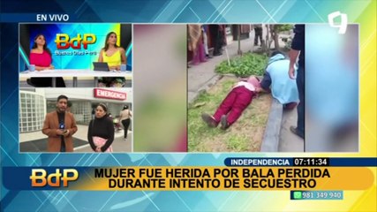 Independencia: mujer que resultó herida en balacera se encuentra en UCI