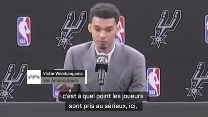 Spurs - Wembanyama : "Ici, on s'occupe tellement bien des joueurs..."