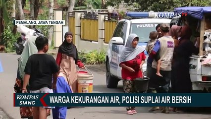 Warga Desa Siremeng di Pemalang Kekurangan Suplai Air Bersih, Polisi Bantu Distribusi!