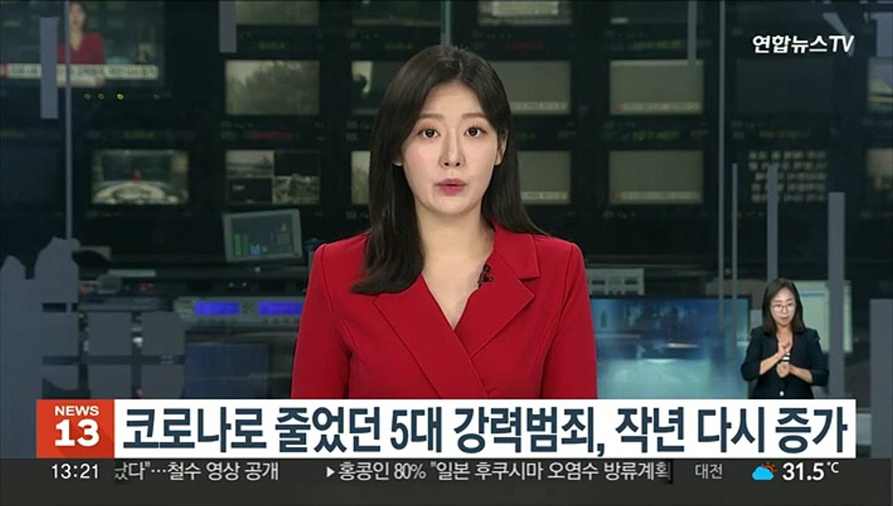 코로나로 줄었던 5대 강력범죄, 작년 다시 증가