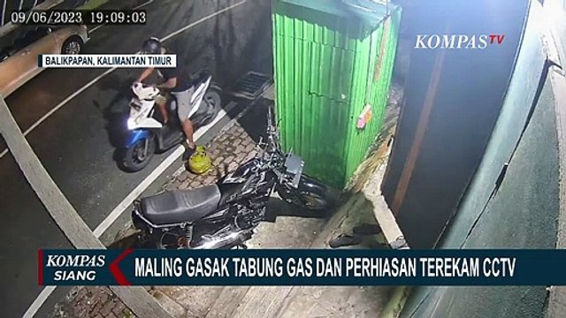 CCTV Pergoki Aksi Maling Gasak Tabung Gas & Perhiasan Rumah Warga di Balikpapan!
