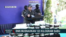 Perangi Narkoba, BNN Musnahkan 123,13 KG Sabu & 1,11 KG Heroin!