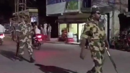 দঃ ২৪ পরগনা: ভাঙড়ে কেন্দ্রীয় বাহিনীর রুটমার্চ, পাল্টা চ্যালেঞ্জ শওকতের