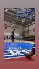 Marck Espejo attempts to stuff the rim