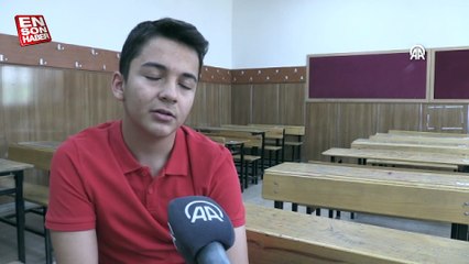 Adıyamanlı depremzede genç, LGS sınavında tam puan yaptı