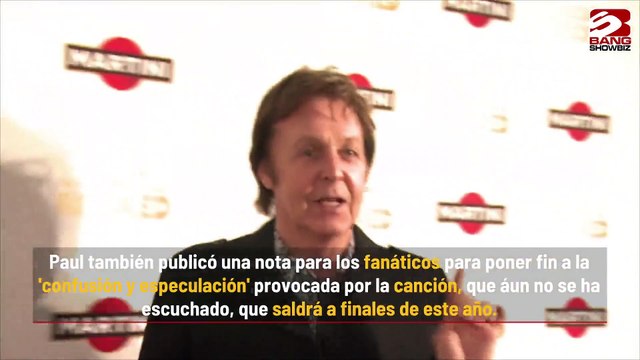 Sir Paul McCartney dice que niega que la nueva canción de The Beatles sea 'creada sintéticamente'