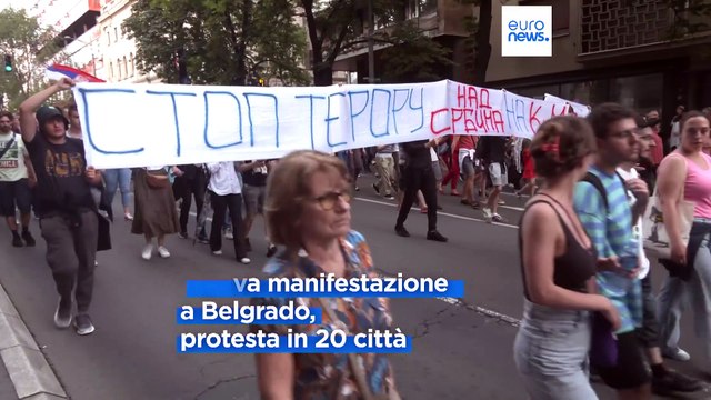 Serbia contro la violenza : manifestazioni a Belgrado e in venti città serbe