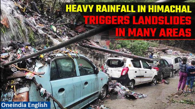 Himachal Pradesh: Landslides in many areas after heavy rainfall, orange alert issued | Oneindia News