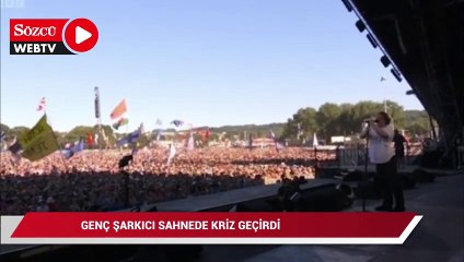 Genç şarkıcı sahnede kriz geçirdi