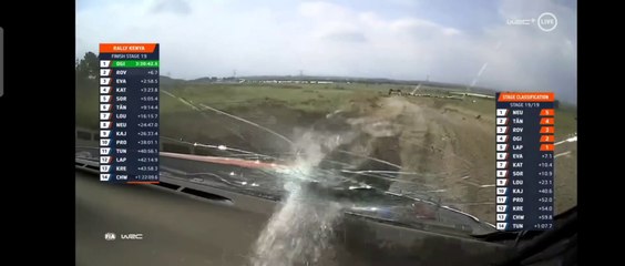 WRC Kenya 2023 SS19 Ogier Hits By Rock Win