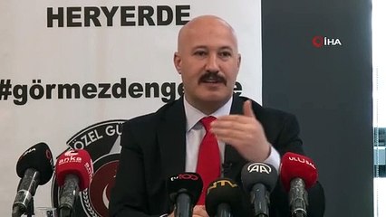 Le président de Security-İş, Çağırıcı, a parlé des problèmes des agents de sécurité privés.