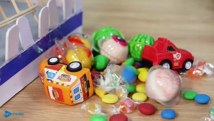 Pea Pea and Four Colors Candy Pools Challenge - Cartoon for kids