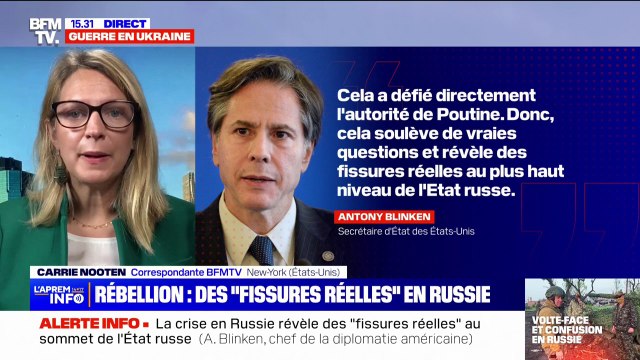 États-Unis: Antony Blinken affirme que le coup de force de la milice Wagner révèle des fissures réelles dans l'entourage de Vladimir Poutine