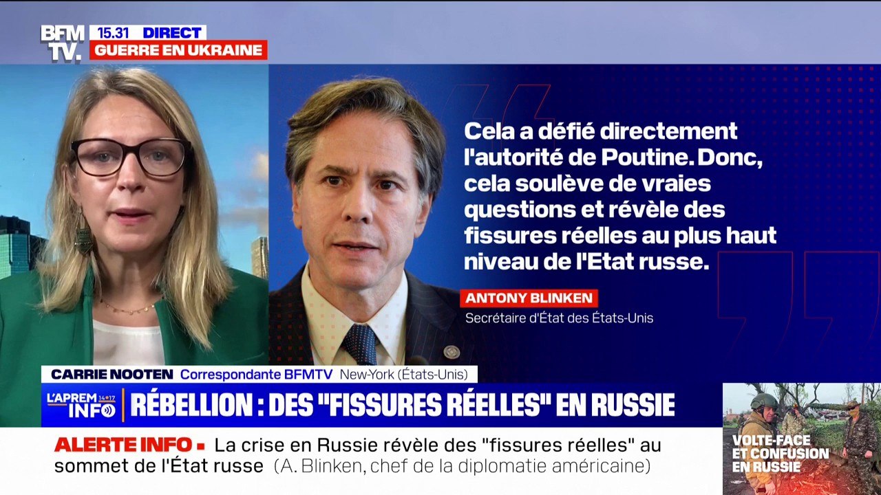 États-Unis: Antony Blinken affirme que le coup de force de la milice Wagner révèle des "fissures réelles" dans l'entourage de Vladimir Poutine