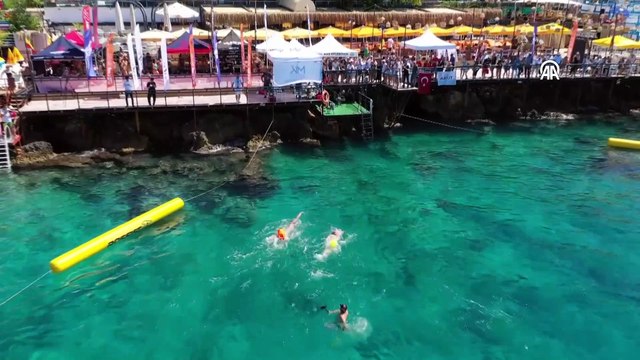 ANTALYA - Uluslararası Meis Kaş Yüzme Yarışı gerçekleştirildi