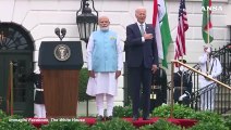 Usa, gaffe di Biden: mette la mano sul cuore durante l'inno indiano
