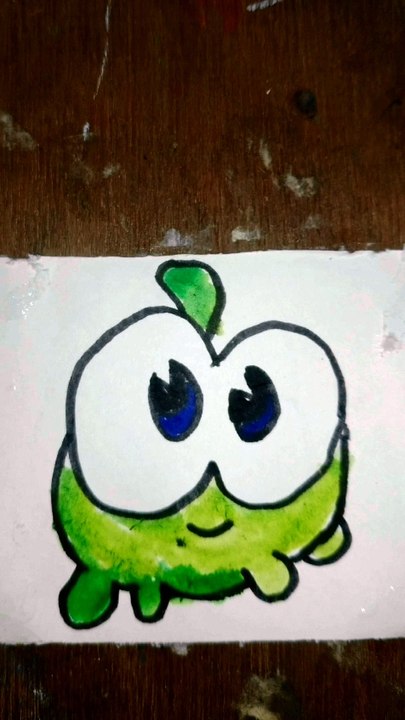 How to draw Om nom(The cute Rope)