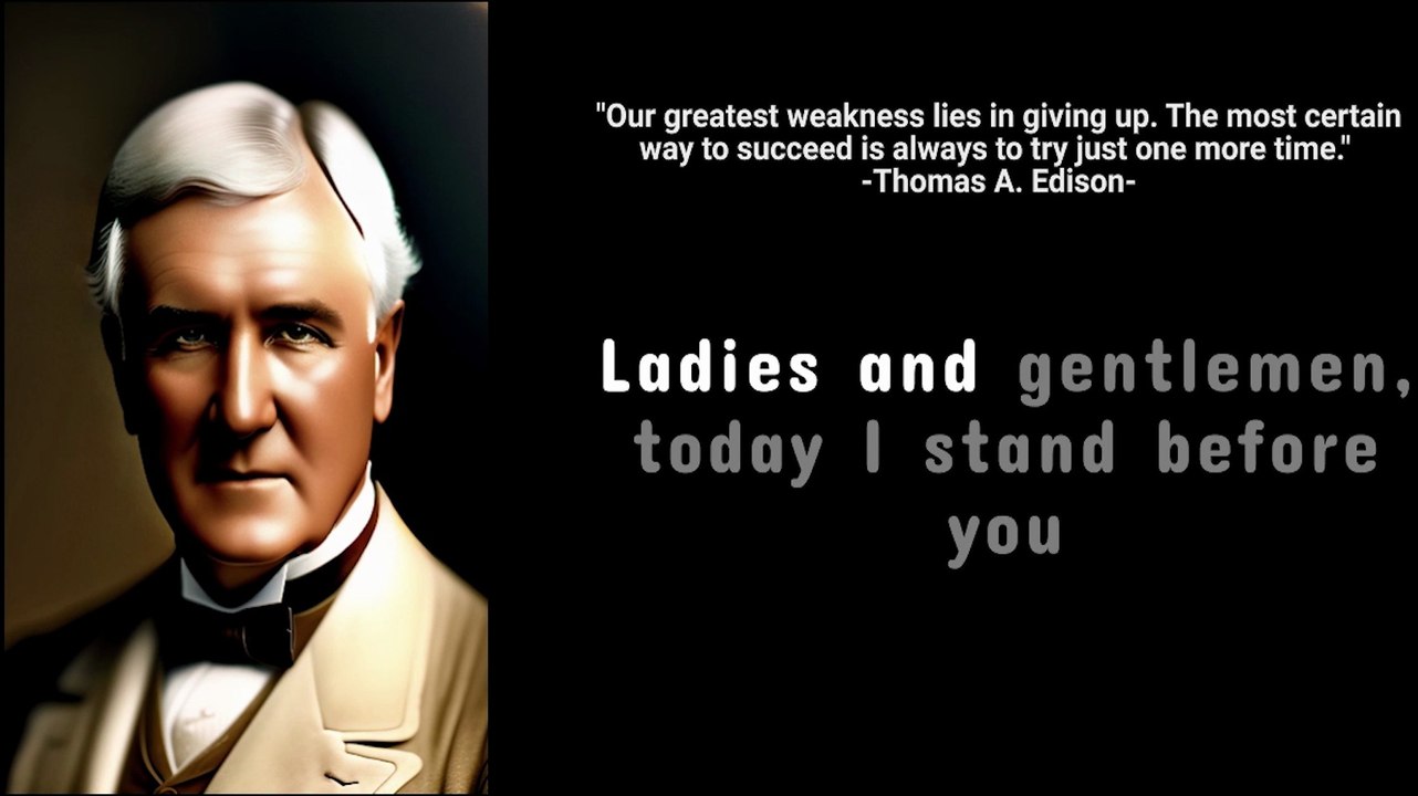 Thomas A. Edison Motivation speech