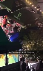 Paris : Les images d'un automobiliste qui, après une dispute dans un bar, va chercher son véhicule et roule sur la terrasse de l'établissement, Porte des Lilas provoquant un vent de panique