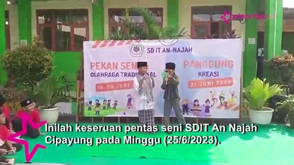 Intip Keseruan Pentas Seni Anak SD, Jago Berbalas Pantun hingga Tari Kreasi Unik