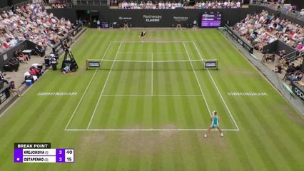 Birmingham - Ostapenko s'impose en finale devant Krejcikova