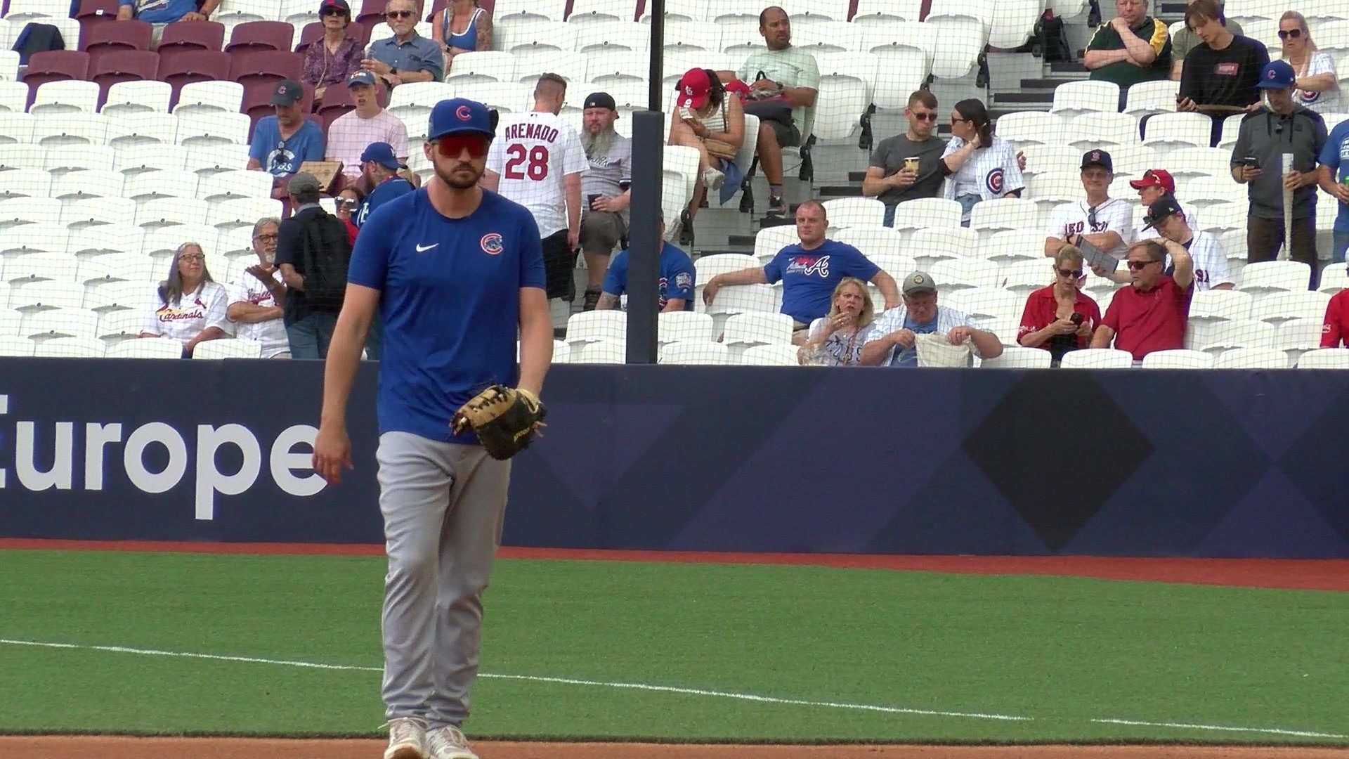 The Cubs in London: Batting practice/workout day at London Stadium