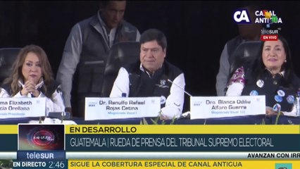 Autoridades del TSE de Guatemala ofrecen declaraciones sobre desarrollo de comicios generales