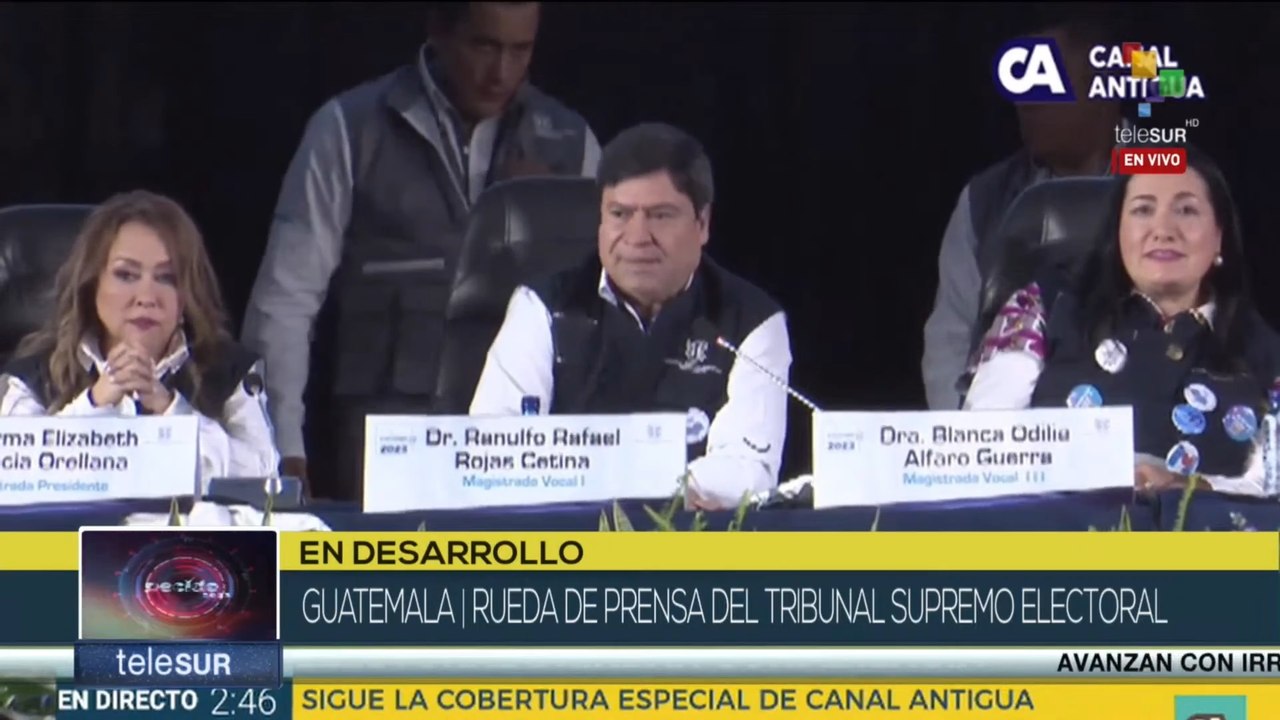 Autoridades del TSE de Guatemala ofrecen declaraciones sobre desarrollo de comicios generales