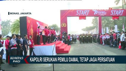 Serukan Pemilu Damai 2024 di Bhayangkara Fun Walk, Kapolri: Boleh Berbeda, tapi Tetap Jaga Persatuan