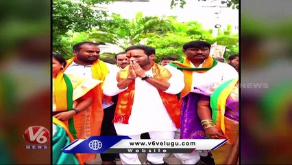 BJP Leader Ravi Kumar Yadav 62th Day Of Gadapa Gadapaku Program At Madhapur _ V6 News