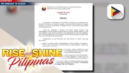 DFA, nag-abiso sa mga Pinoy sa Russia na maging maingat kasunod ng armadong rebelyon ng grupong Wagner