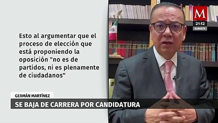 Germán Martínez declina en su aspiración por la candidatura presidencial en elecciones de 2024