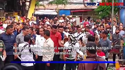 Presiden Jokowi Sambangi Pasar Palmerah, Disambut Antusias Warga