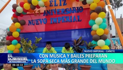 ¡Récord! Realizan la sopa seca más grande del mundo: 300 metros del emblemático potaje