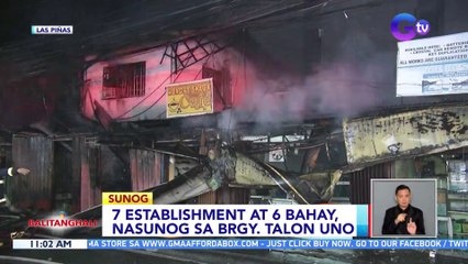 7 Establishment at 6 bahay, nasunog sa Brgy. Talon Uno, Las Piñas | BT