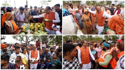 CM Shivraj का जामुन देख ललचाया मन,शहडोल विजिट में बच्चे करने लगे मामा-मामा,महिला से मांगकर खाए जामुन