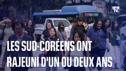 Les Sud-Coréens ont rajeuni d'un ou deux ans ce mercredi