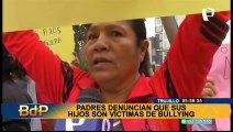 Trujillo: padres protestan para denunciar que adolescente de 14 años hace bullying a niños de 7