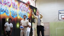 Prince William becomes king of the basketball court as he promotes anti-homelessness project