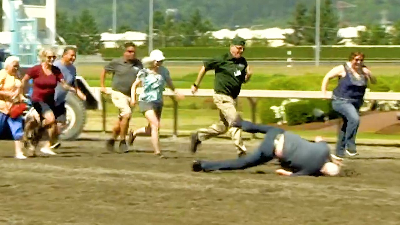 DERBY! Grandparents RACE Brings out Competitive side! video Dailymotion