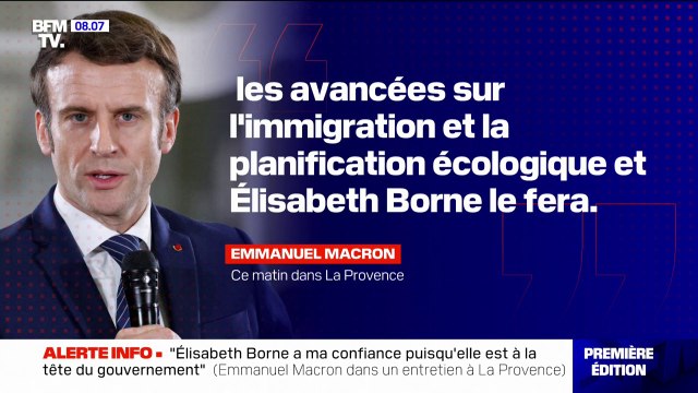Emmanuel Macron annonce qu'Élisabeth Borne fera le point sur plusieurs réformes dans les 15 premiers jours de juillet