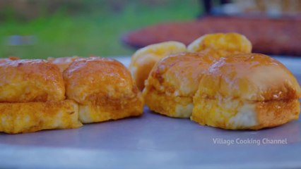 PAV BHAJI - Mumbai Special Street Food Recipe Cooking In Village - Butter Pav Bhaji Recipe