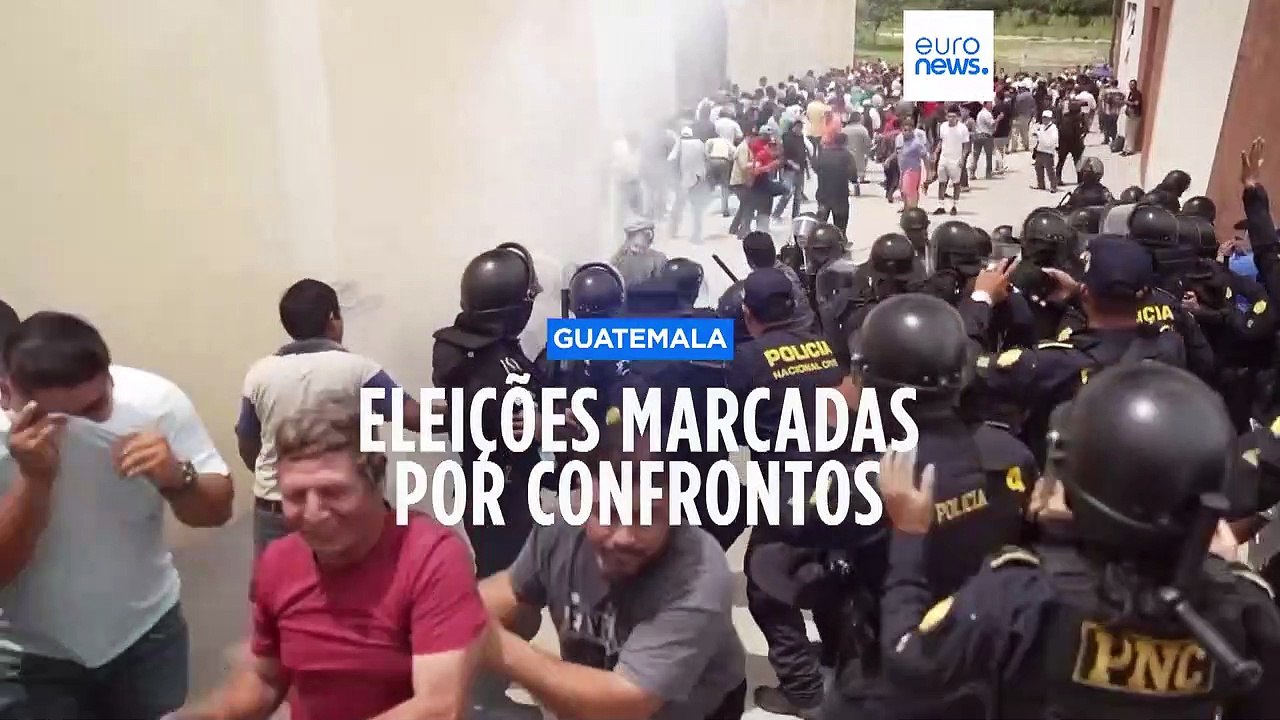 Confrontos nas eleições na Gutemala