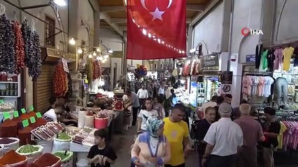 Tarihi Kapalı Çarşı'da Kurban Bayramı hareketliliği