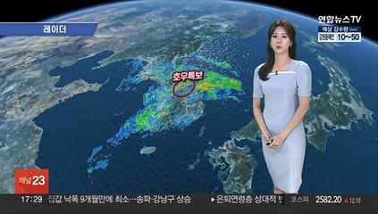 [날씨] 전국 장마 영향권…시간당 30~60㎜ '집중호우'