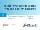 Chamilo - Insérer une activité classe virtuelle dans un parcours