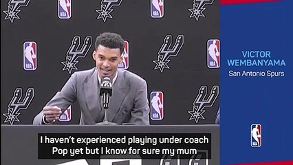 I would have quit if my mum was as tough as Coach Pop jokes Wembanyama
