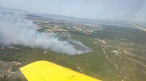 İzmir’de orman yangınına havadan ve karadan müdahale