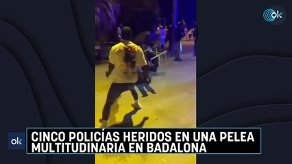 Cinco policías heridos en una pelea multitudinaria en Badalona